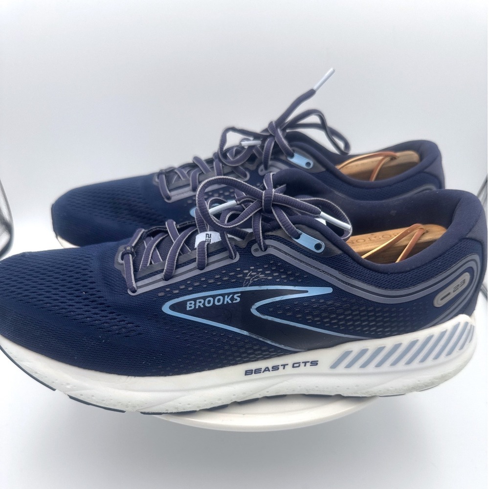 Brooks Mens Beast GTS 23 Running Shoes 12.5 Navy Blue Stability Sneakers